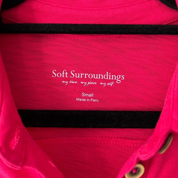 Soft Surroundings Filipa Shirtdress in Bright Rose - Picture 3 of 8